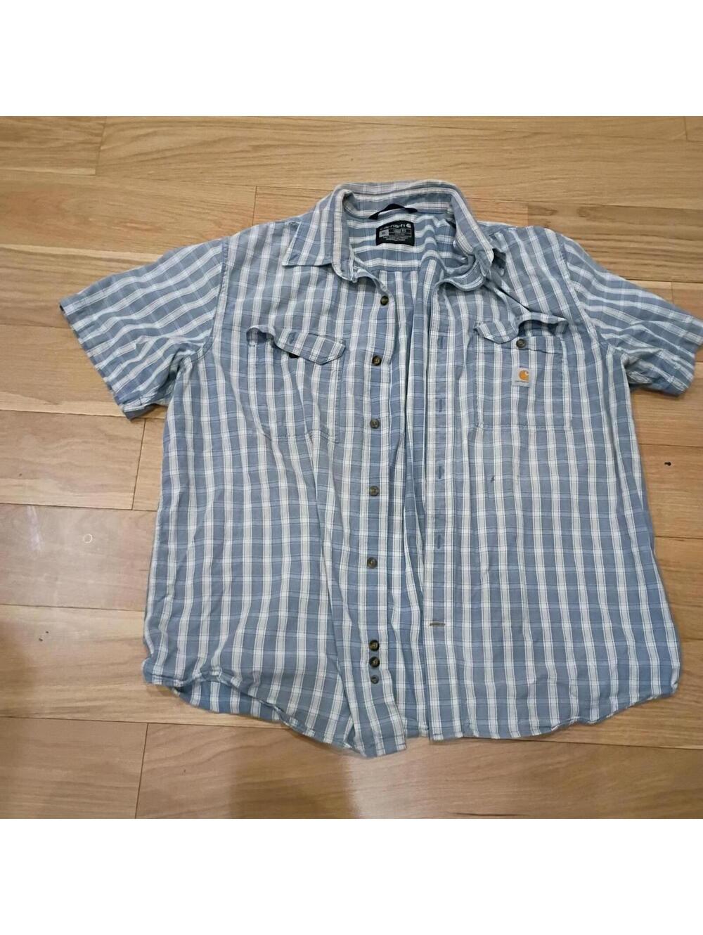 Carhartt Men's Blue and Multi Shirt